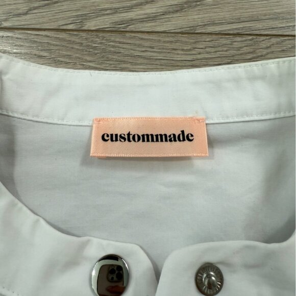 CUSTOMMADE White Ruffle Long Sleeve Cotton Jumpsuit - Picture 8 of 16